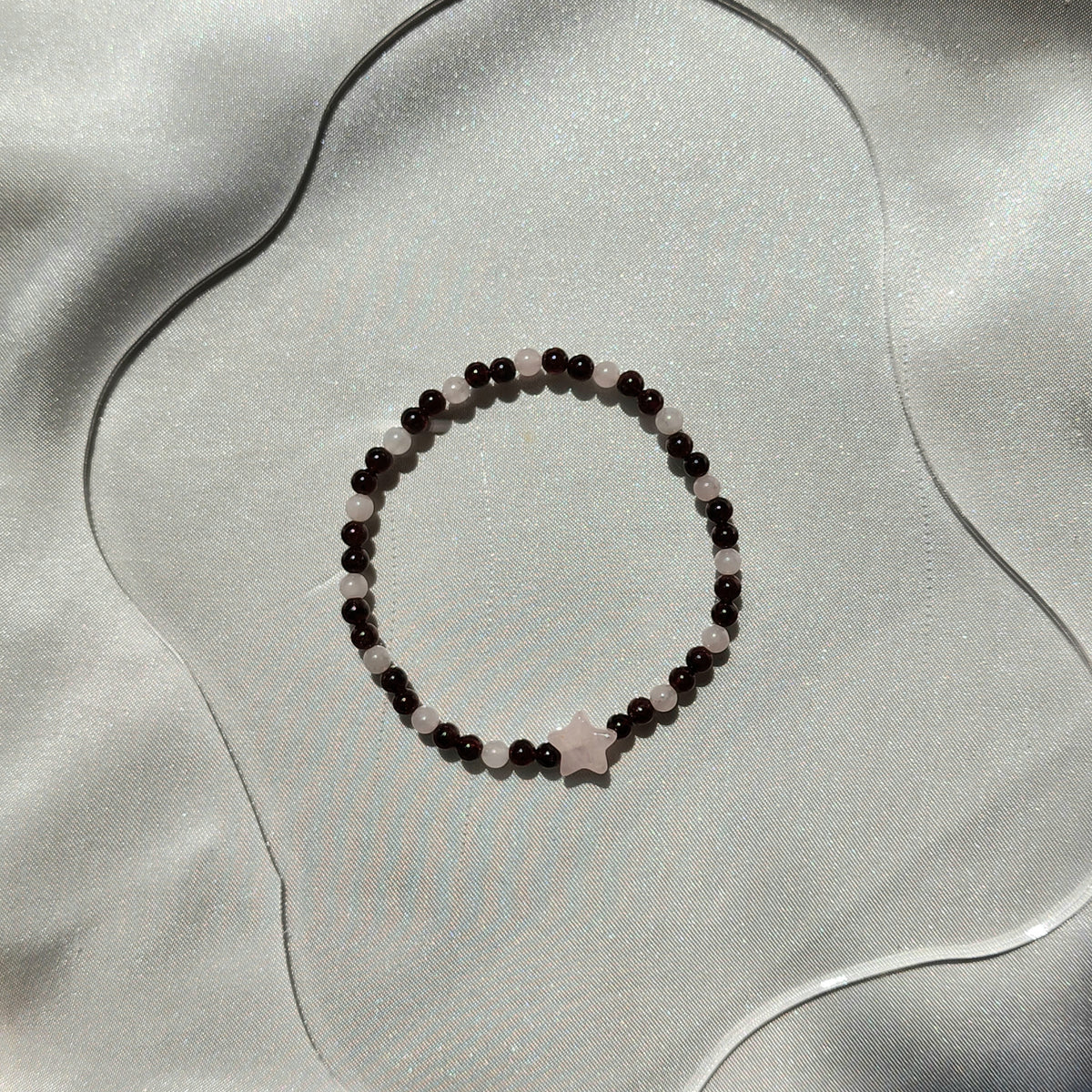 Garnet & Rose Quartz Bracelet