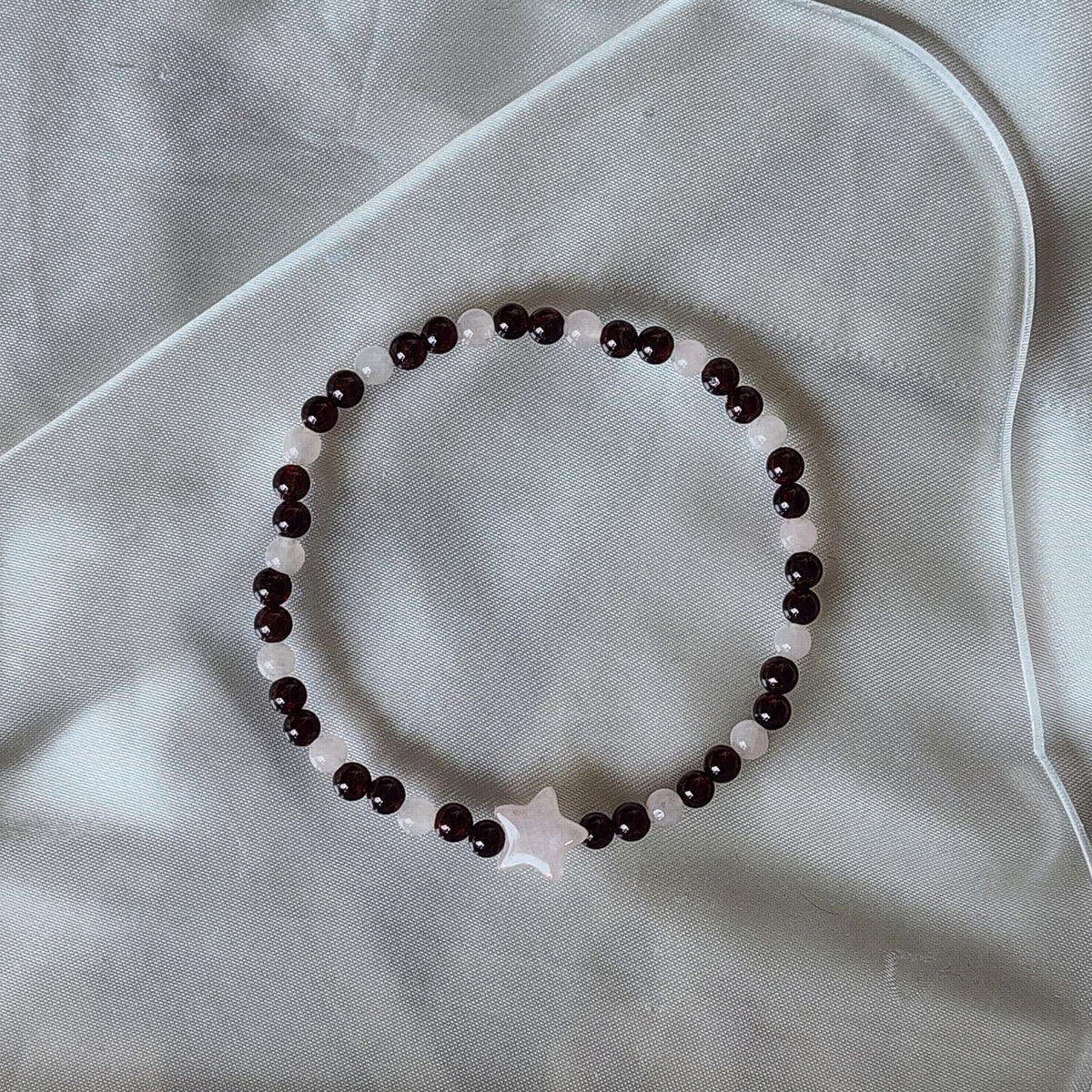 Garnet & Rose Quartz Bracelet