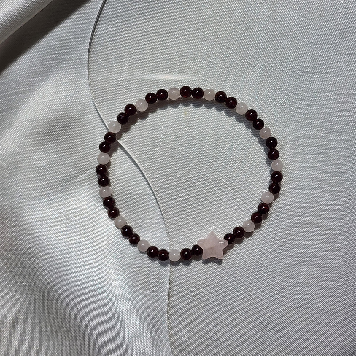 Garnet & Rose Quartz Bracelet
